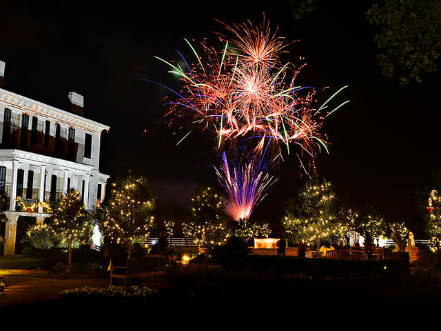 Fireworks celebrate a new marriage at Nottoway!