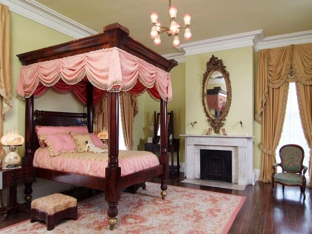 One of many historic bedrooms available to our guests, who are surrounded by history while also enjoying luxury amenties.