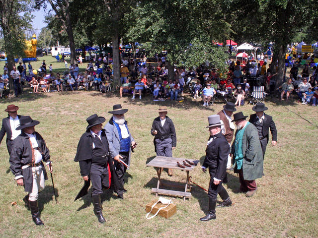 Jim Bowie Festival, Reenactment, music, & State of La. Barbeque Duel in September