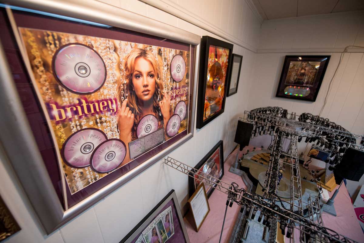 A display of Brittany memorabilia at the Kentwood Museum