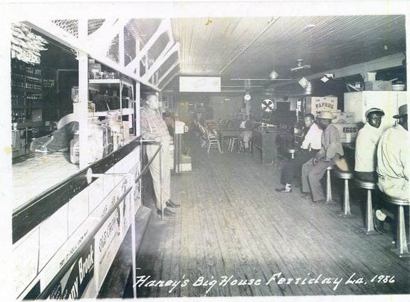 Haney's Big House, Ferriday, La.,1956: Will Haney, at left, stands in this 1956 photograph. PHOTO COURTESY OF GERALD WILLIAMS. 