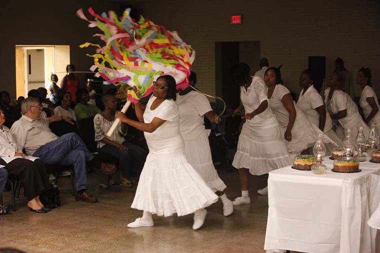 Louisiana Folklife. Hattie Addison leads the 2011 Easter Rock at the Winnsboro Community Center. Photo: Peter Jones.