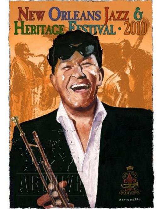 COURTESY OF NEW ORLEANS JAZZ & HERITAGE FOUNDATION. 2019 Classic Jazz Fest Poster. Scott Guion, artist.