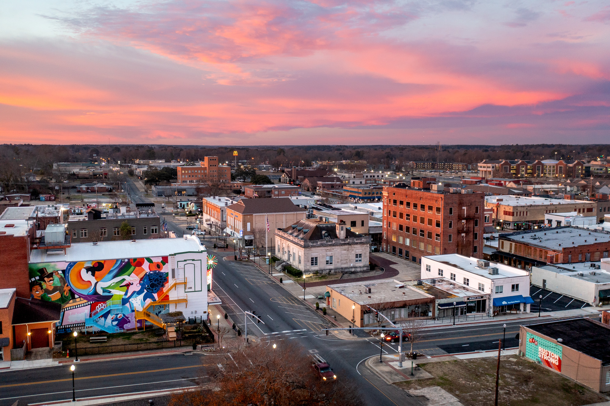 Downtown Ruston, Louisiana.