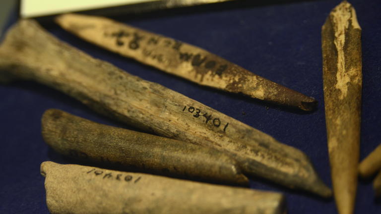 Bone Awls found at poverty point