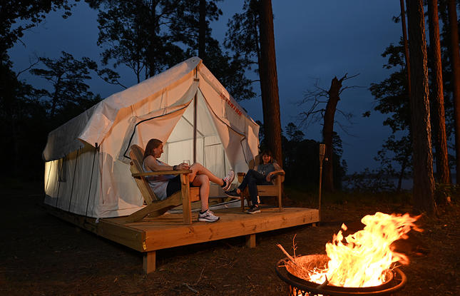 Glamping at Jimmie Davis State Park