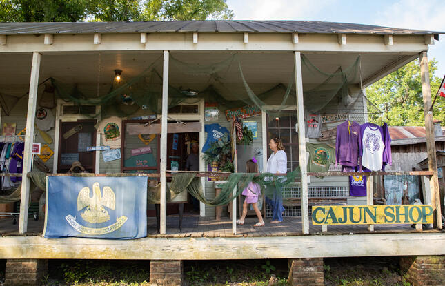 Visit the unique Cajun Village during your next shopping adventure.