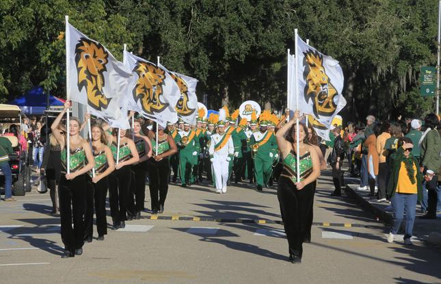 Southeastern Louisiana University Band and Drill Team pre-game