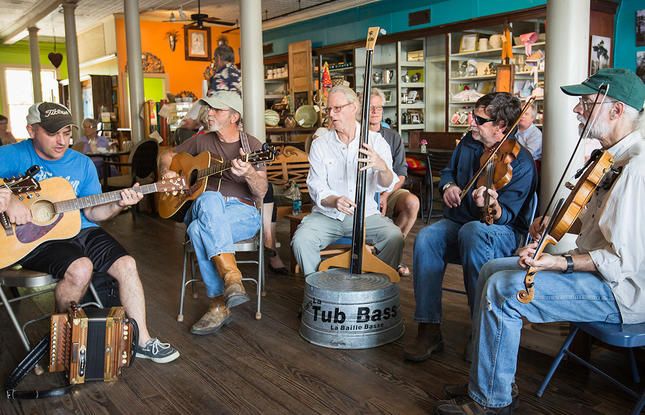 Joie De Vivre Cafe Cajun Jam session in Breaux Bridge