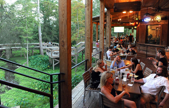 Chimes Restaurant in Covington has decks overlooking the Bogue Falaya River.