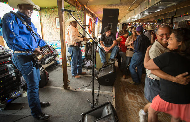 Dancing and live music at Whiskey River Landing in Henderson, Louisiana