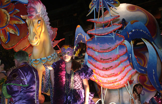 Mardi Gras parade in Natchitoches, Louisiana