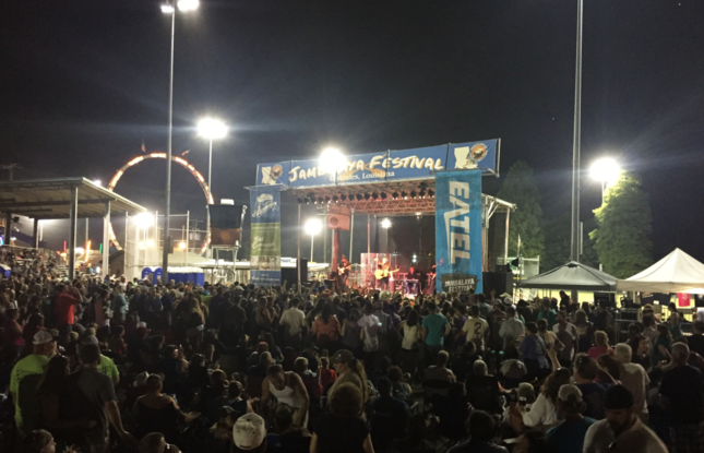 Main Stage at the Jambalaya Festival in Gonzales, Louisiana.