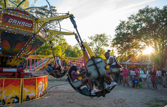 Carnival Rides at the Ponchatoula Strawberry Festival in Louisiana