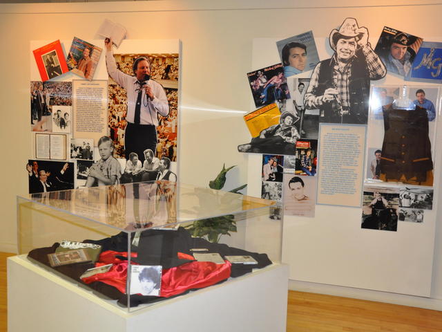 Two native sons of Ferriday: Jimmy Swaggart, left, and Mickey Gilley, right