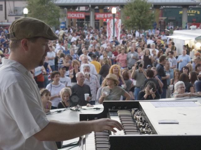 Crowds gather to hear first class and up & coming musicians at Downtown Alive! a free concert.