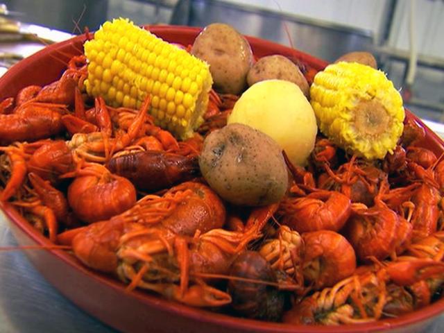 Boiled crawfish
