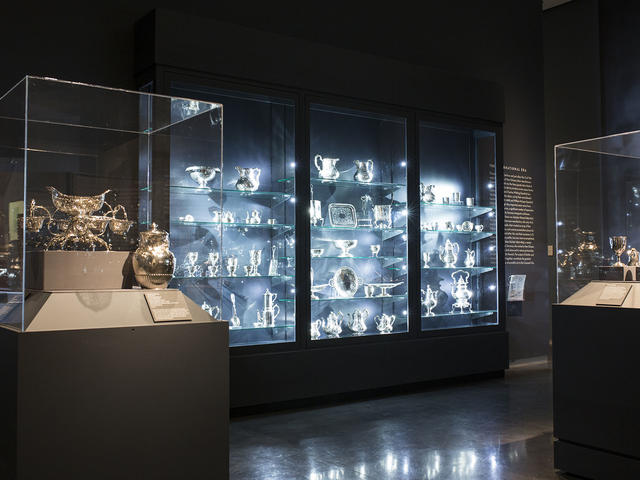 New Orleans silver gallery in "Art in Louisiana: Views into the Collection"