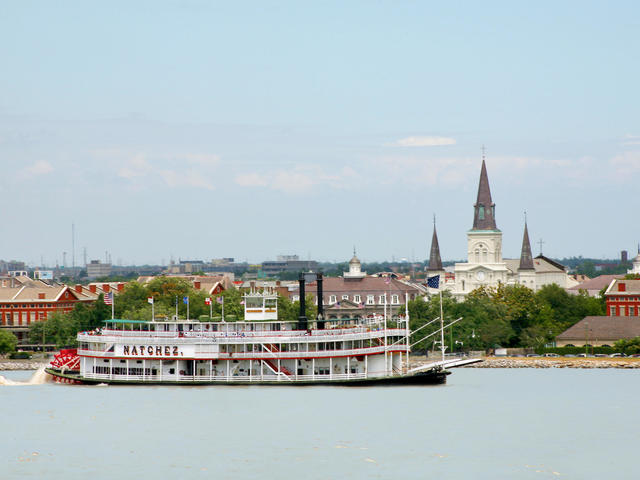 Icons of New Orleans, Steamboat Natchez and St. Louis Cathedral Photo 3