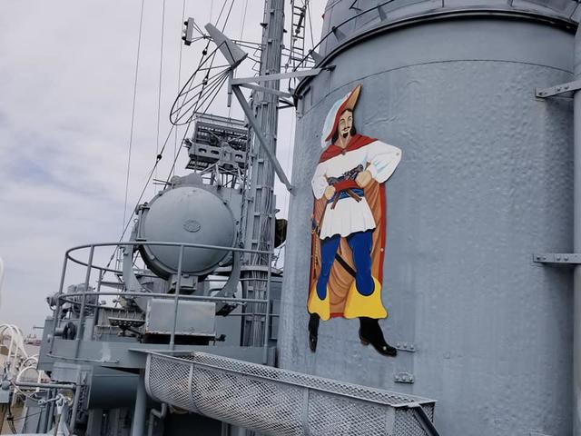 USS KIDD Pirate Mascot
