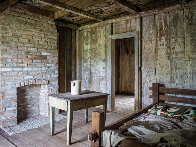 Interior of slave cabin