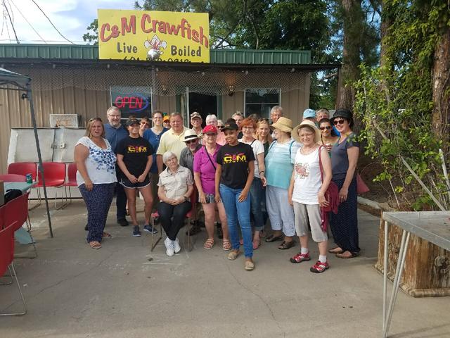 The team members at C and M Crawfish love meeting new friends from different countries!  Here we are with some friends from Germany!