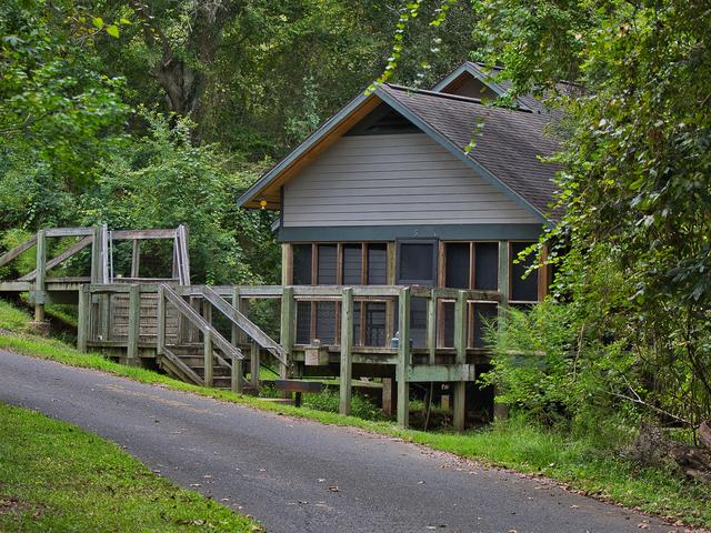 Lakefront cabin at Chicot State Park Photo