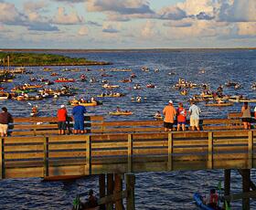 Ride the Bull kayak fishing tournament, Grand Isle, Louisiana.