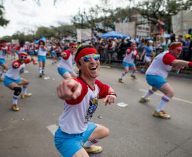 610 Stompers marching in the Toth parade