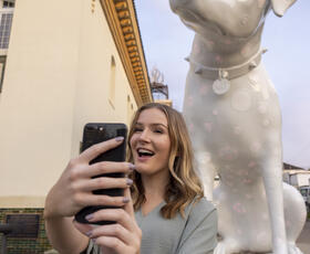 Art the Dalmation at Central Artstation in Shreveport