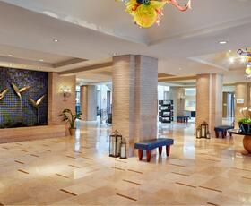 The interior lobby of the Renaissance New Orleans Arts Warehouse District Hotel.