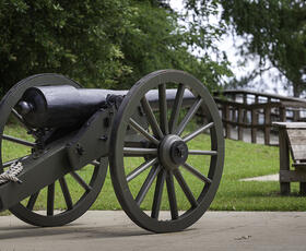 A cannon at Forts Randolph and Buhlow Historic Site