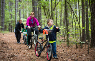 Biking with the family at Lake D'Arbonne
