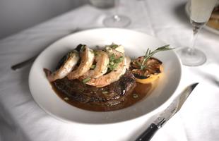 Tujague's steak and shrimp