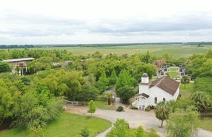 An aerial view of Whitney Plantation.