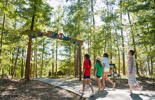 A family explores South Toledo Bend State Park.