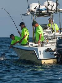 Deep sea fishing off the coast of the Louisiana